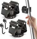 3-H Magnetic Broom Holder with Strong Magnetic Hook 4 Pack, Broom Holder Wall by 3-H