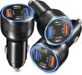 USB C Car Charger 3 Pack, Bangfun 4-Port 65W Dual 12V USB-C & USB A Car Charger by Bangfun