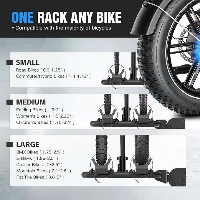 200 LBS Capacity 2 EBike Rack - Image 2