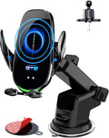 Wireless Car Charger Mount, Fast Charging Auto Clamping 15W Intelligent Dual by QFUP