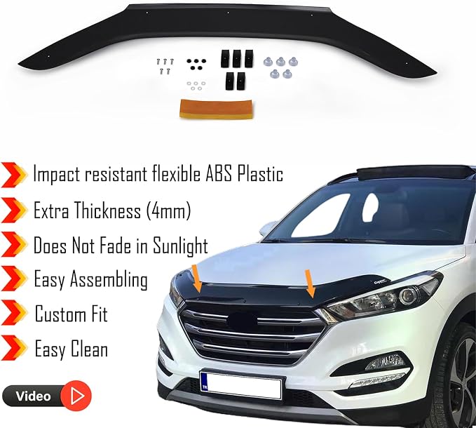 Hood Deflector Guard Fits Hyundai Tucson 2016-2020 | Bug & Bonnet Shields - Image 2