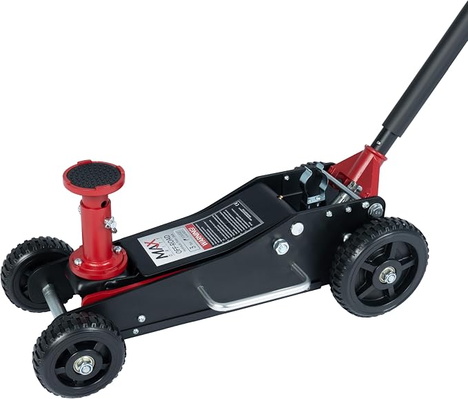 3 Ton Big Wheel Dual Pistons Heavy-Duty Steel Construction Off-Road Jack by Maxority