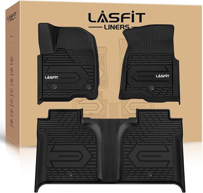 LASFIT Floor Mats 2019-2025 for Chevy Silverado/GMC Sierra 1500, 2020-2025 2500 by LASFIT
