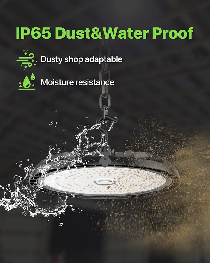 150W UFO LED High Bay Light 6-Pack 150LM/W 22, 500LM High Bay Led Shop Lights - Image 6
