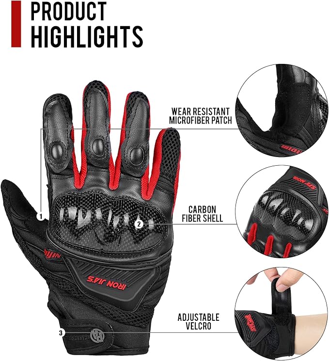 BORLENI Motorcycle Gloves Touch Screen - Image 5
