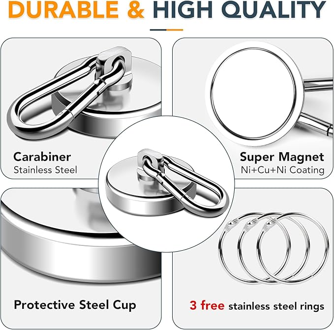 MIKEDE 150LB Magnetic Hooks, Neodymium Magnets Heavy Duty - Image 4