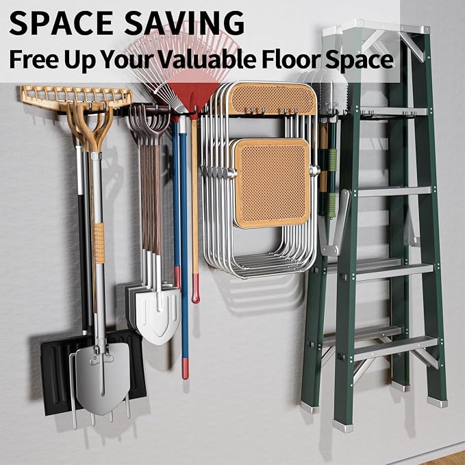YYR Folding Chair Storage Rack, Garden Tool & Foldable Chairs Organizer Hangers - Image 4