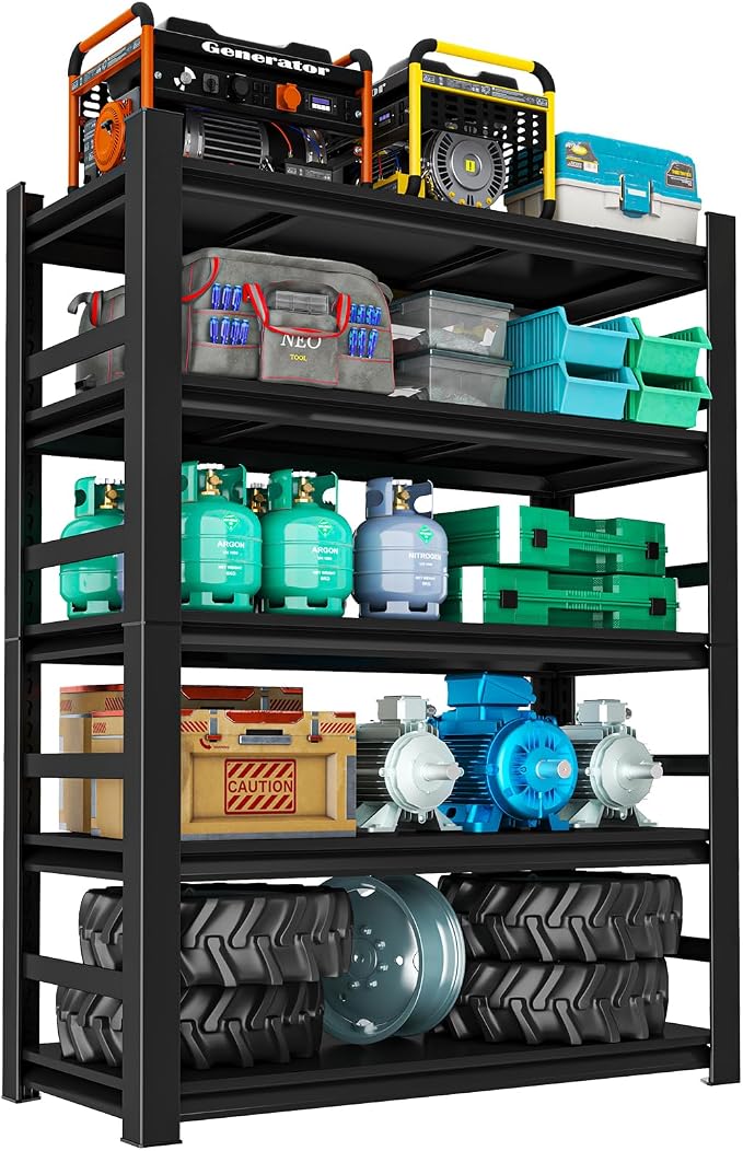 72" H Garage Shelving Unit 3500 LBS Heavy Duty Storage Shelves, Adjustable 5 by Unknown
