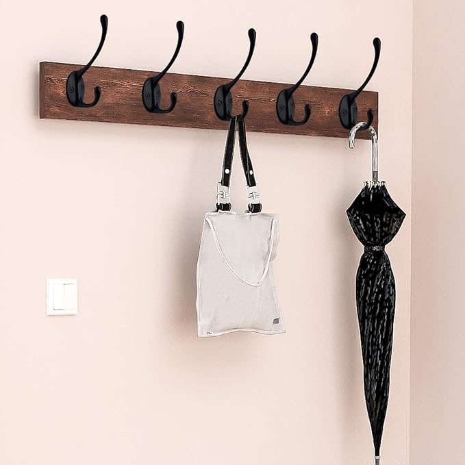 IBosins 10 Pack Heavy Duty Dual Coat Hooks Wall Mounted - Image 5