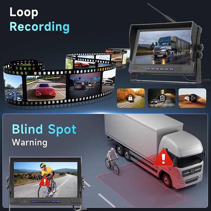 Hodozzy Wireless Backup Camera Digital System Kit, 9 Inch Dual Split Screen - Image 6