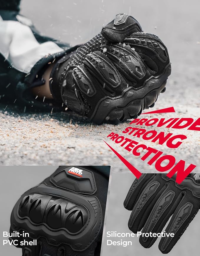 KEMIMOTO Motorcycle Gloves for Men/Women, Touchscreen Dirt Bike Gloves - Image 3