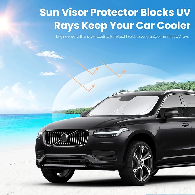 Custom Fit XC90 Windshield Sunshade - Image 5