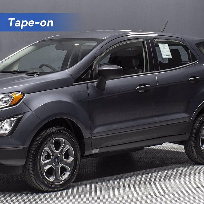 Window Visors Rain Guards for Ford EcoSport 2018 2019 2020 2021 2022, - Image 3