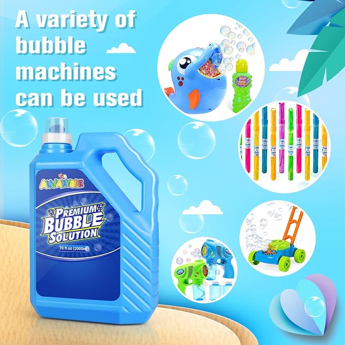 Bubble Solution Refill 70 OZ | Pre-Mix Premium Bubble Refill Solution No - Image 4