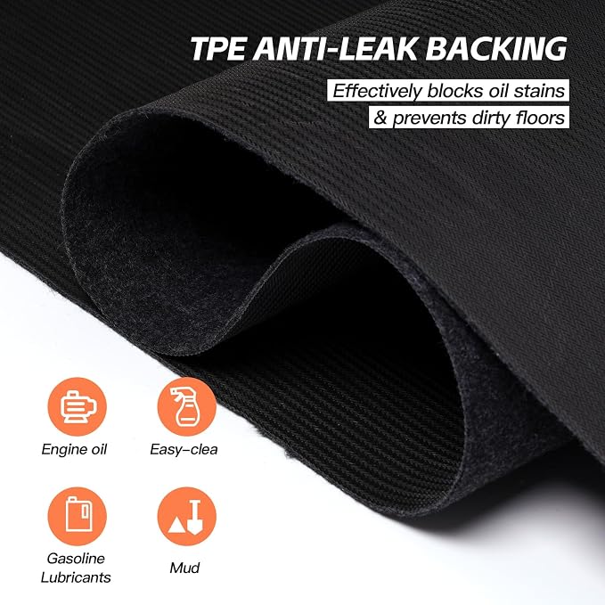 36"x60"（2 PCS） Garage Floor Mat & Oil Spill Mat, Heavy Duty Under Car Mat - Image 4