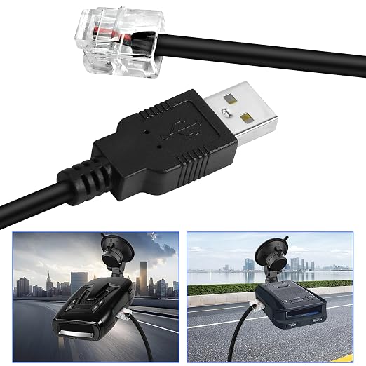 MEIRIYFA Radar Detector Power Cable, USB 5V to 12V RJ11 Radar Detectors - Image 6