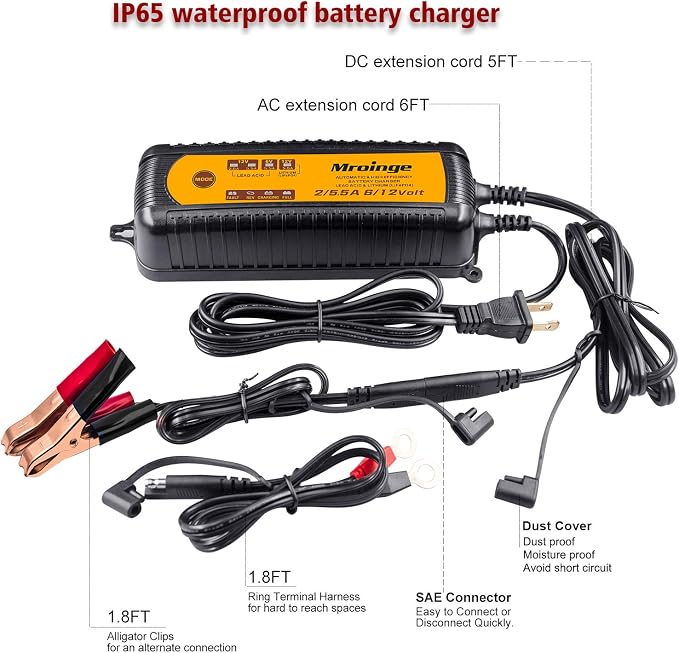 MBC055, 6V/12V 5.5A Smart Vehicle Battery Charger Maintainer - Image 6
