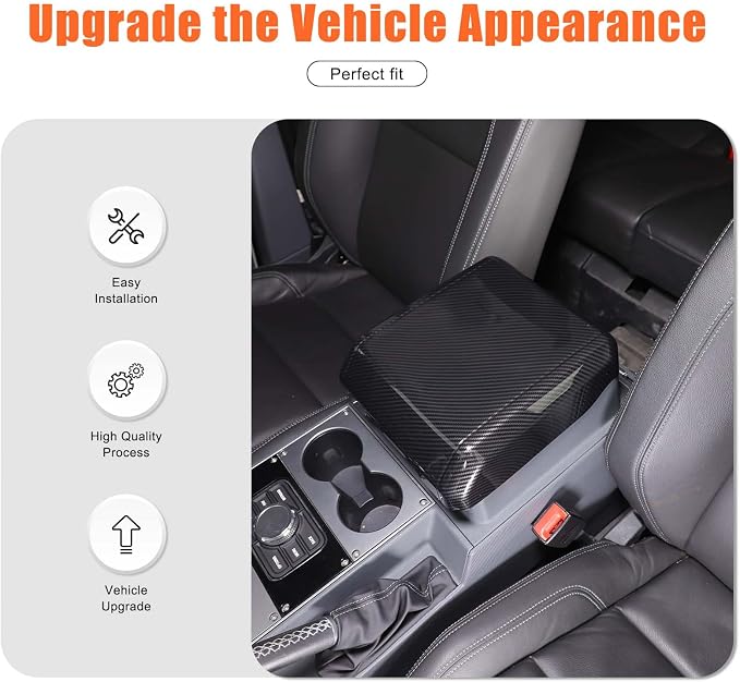 Armrest Box Cover Center Console Pad Compatible - Image 4