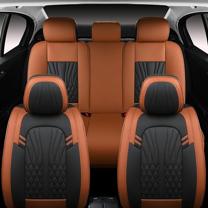 Leather Car Seat Covers, Car Seat Protector Waterproof, Seat Covers Full Set - Image 3