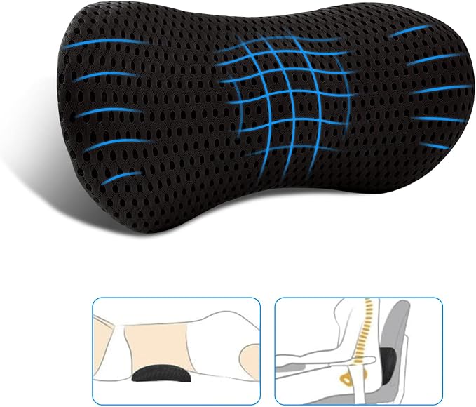Lumbar Pillow, Memory Foam Lumbar Support Pillow by FOUSUPDT