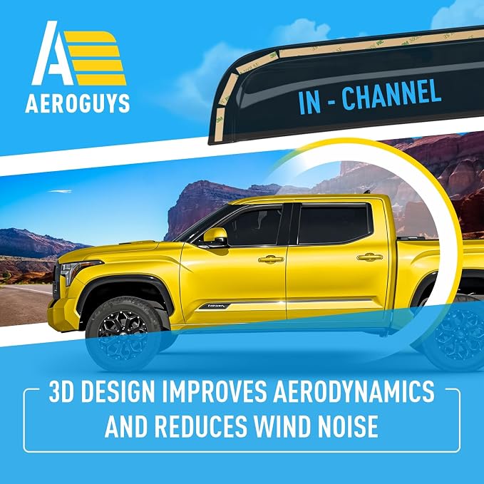 Extra Durable Window Deflectors in-Channel Window Visors Rain Guards Fit - Image 5