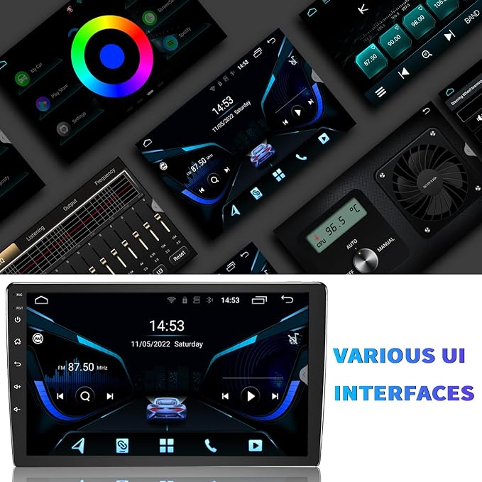 BINIZE Android Double Din 10.1 Inch Touch Screen Bluetooth Car Radio, Radio - Image 7