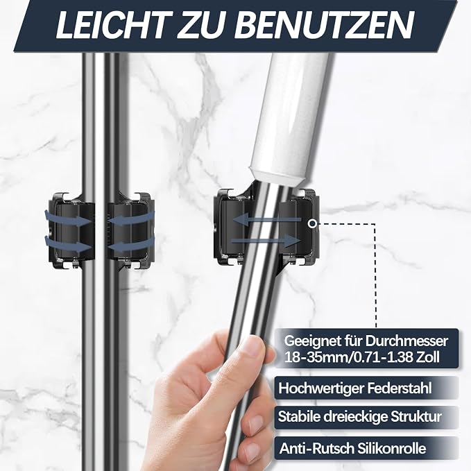 Mop and Broom Holder Big Size Hanging 1 KG Extra, Broom Holder 12 Pack - Image 5