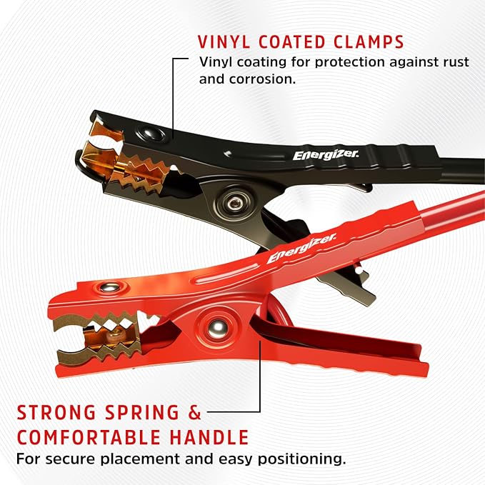 Energizer Jumper Cables for Car Battery, Heavy Duty Automotive Booster Cables - Image 2
