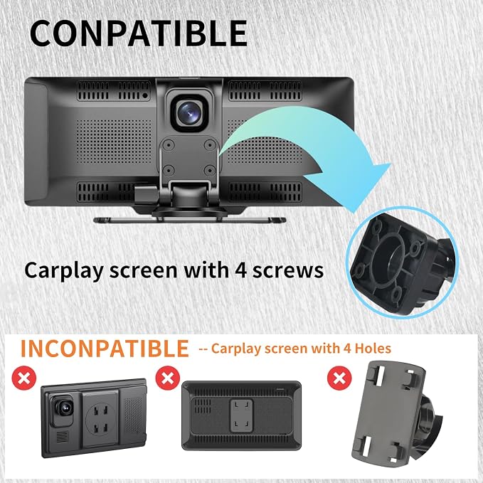 Carplay Mount with Scrwes Flexible Suction Cup Bracket - Image 2