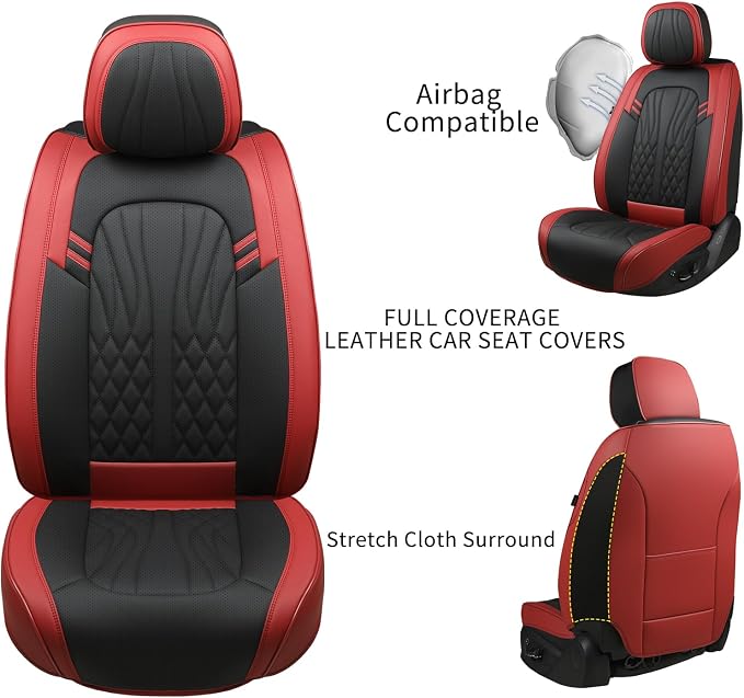 Car Seat Covers, Breathable and Waterproof Faux Leather Automotive Seat Covers - Image 6