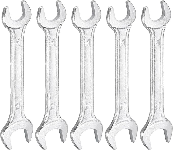 HARFINGTON 5pcs Double Open End Wrench 14mm x 17mm Metric 15 Degree Offset by HARFINGTON