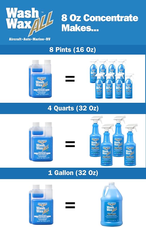 Wet or Waterless Car Wash Wax 8oz Concentrate Aircraft Quality - Image 6