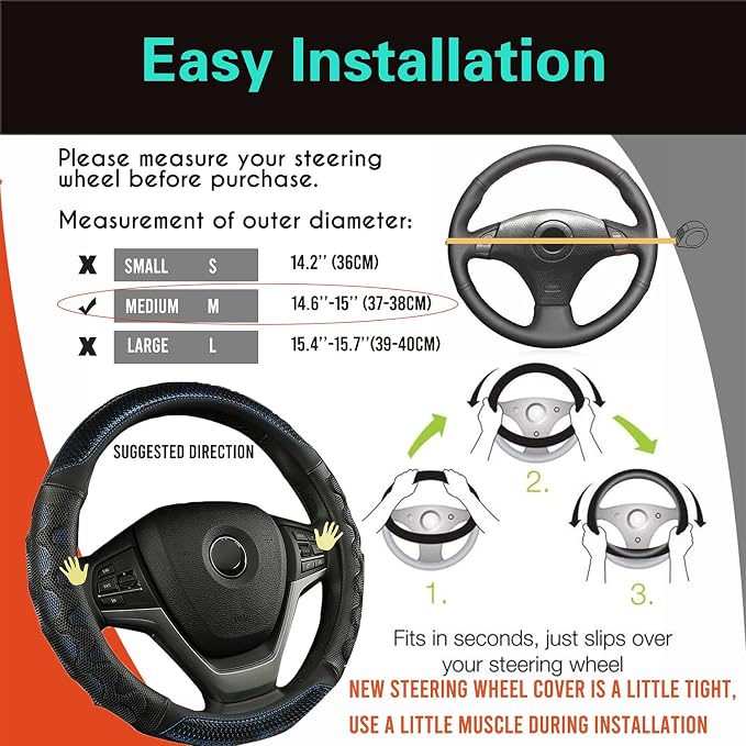 PINCTROT Steering Wheel Cover Great Grip - Image 6