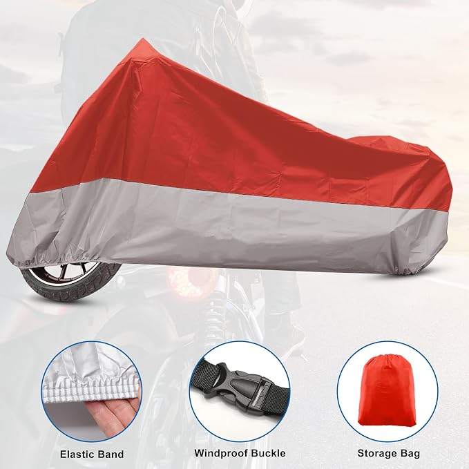 X AUTOHAUX Motorcycle Cover for Harley Davidson for Honda for Suzuki All Season - Image 3