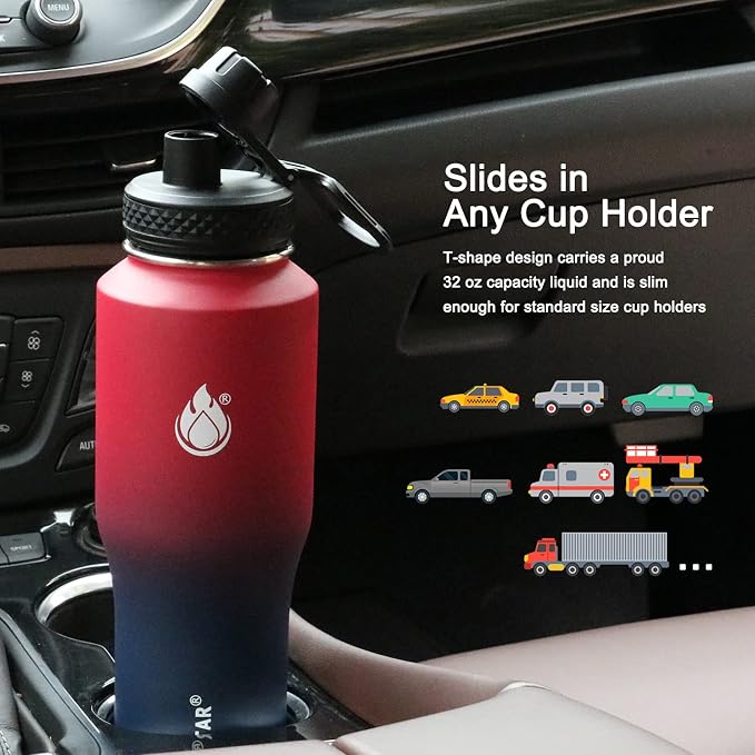 SENDESTAR 32oz Water Bottle Wide Mouth Stainless Steel Vacuum Insulated Double - Image 8