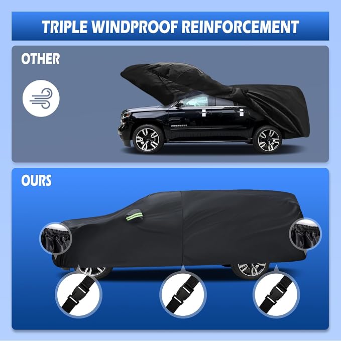 Car Cover Custom Fit for Chevrolet Chevy Suburban 1973-2025, Migaven Waterproof - Image 4