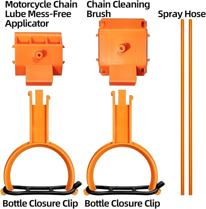 Motorcycle Chain Cleaning Kit, Bike Chain Oiler, Chain Lube Tool Kit - Image 2