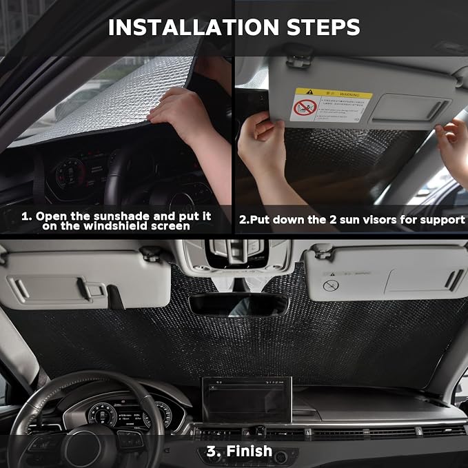 Windshield Sun Shade for Ford Maverick 2022-2025 - Image 5