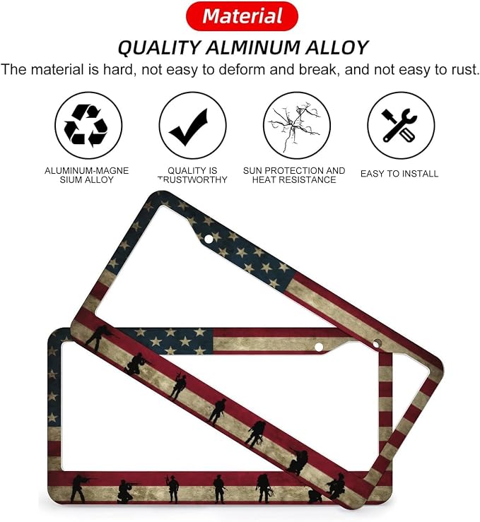 American Flag License Plate Frames - Image 3