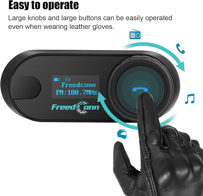 FreedConn TCOM SC Motorcycle Helmet Bluetooth Headset, Motorcycle Communication - Image 6