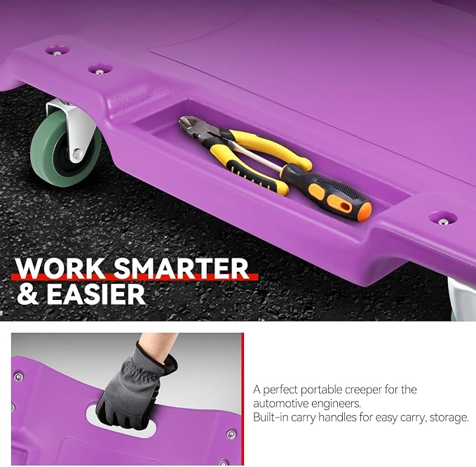 Auto Dynasty 40 Inches Mechanic Creeper, Automotive Garage Repair Low Profile - Image 3