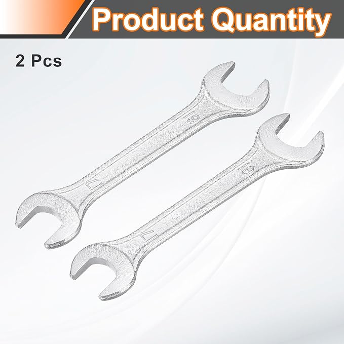 HARFINGTON 2pcs Double Open End Wrench 17mm x 19mm Metric 15 Degree Offset - Image 3