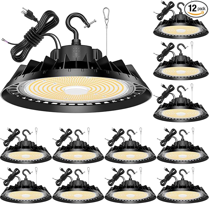 BBESTLED 12Pack LED High Bay Lights, Super Bright 150W UFO High Bay LED Shop by BBESTLED