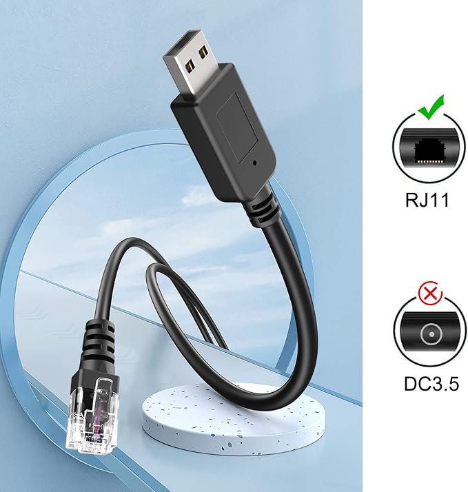 Radar Detector Cord, USB to RJ11 Cable, RJ11 Plug Power Cable, - Image 6