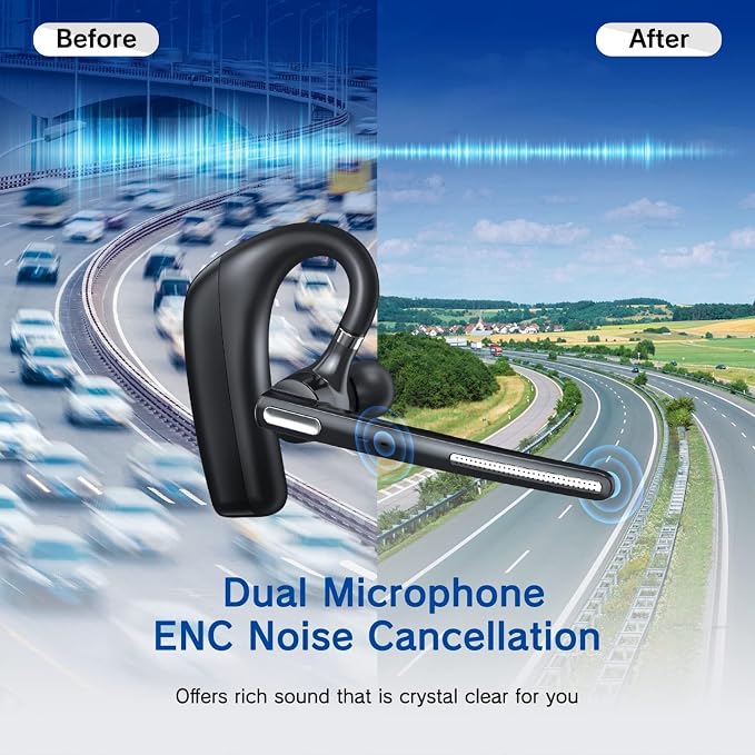 Bluetooth Headset V5.4, Wireless Bluetooth Earpiece - Image 4