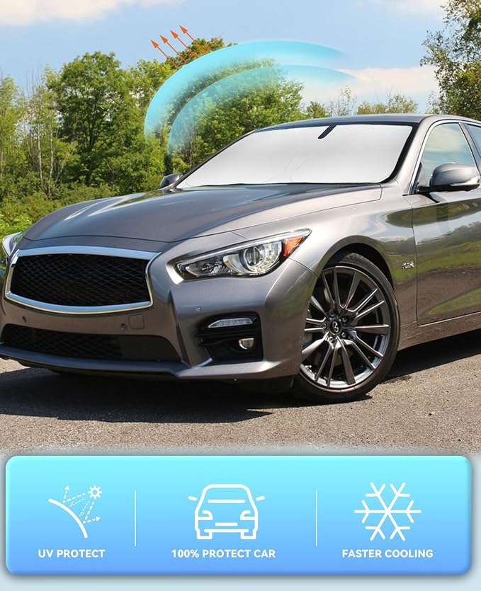 for Infiniti Q50 Windshield Sunshades - Image 5