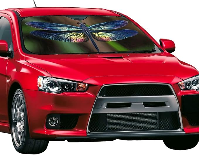Dragonfly Car Windshield Sunshade Front Window Sun Visor Protector Foldable - Image 2