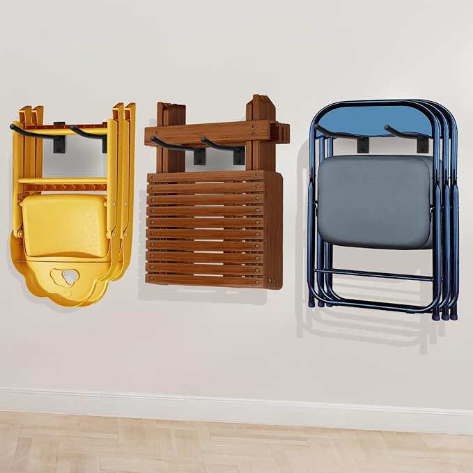 Garage Storage Mechanism Wall Mounted, Folding chair storage rack, Garden Tool - Image 2