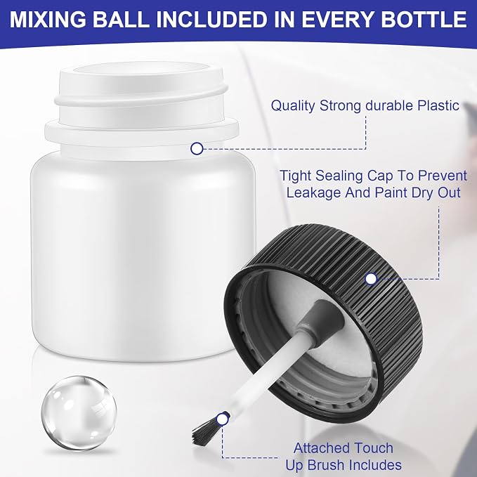 Maxcheck 120 Pcs Empty Touch Up Paint Bottles Container 1oz 30ml Reusable Small - Image 6
