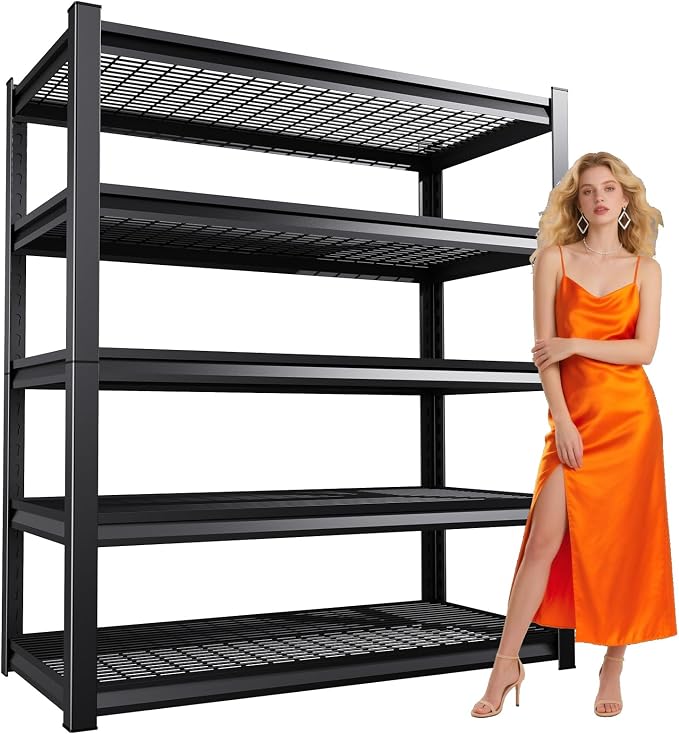 Large Garage Shelving, 5-Tier Garage Storage Shelves 3000LBS Heavy Duty by FFVVGH